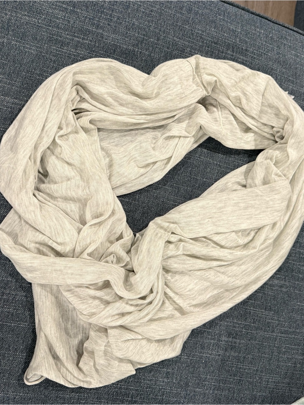 a new day Light Heather Gray Infinity Scarf